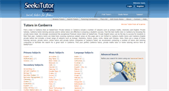 Desktop Screenshot of canberra.seekatutor.com.au