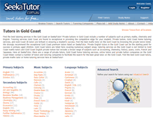 Tablet Screenshot of goldcoast.seekatutor.com.au