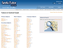 Tablet Screenshot of centralcoast.seekatutor.com.au
