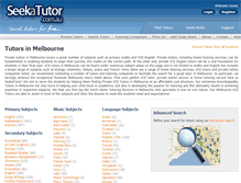 Tablet Screenshot of melbourne.seekatutor.com.au